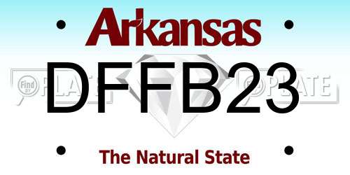 DFFB23 Arkansas License Plate