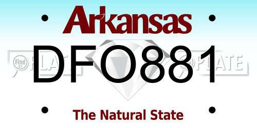 DFO881 Arkansas License Plate
