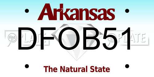 DFOB51 Arkansas License Plate