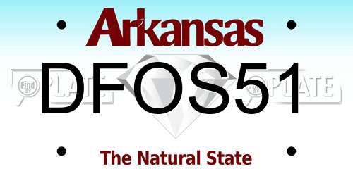 DFOS51 Arkansas License Plate