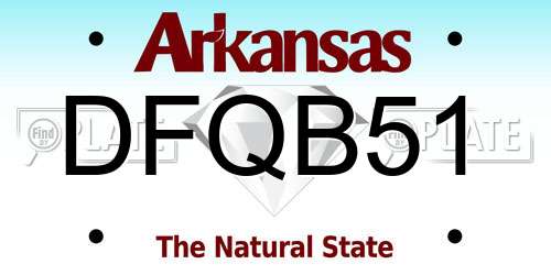 DFQB51 Arkansas License Plate