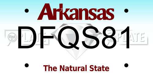 DFQS81 Arkansas License Plate
