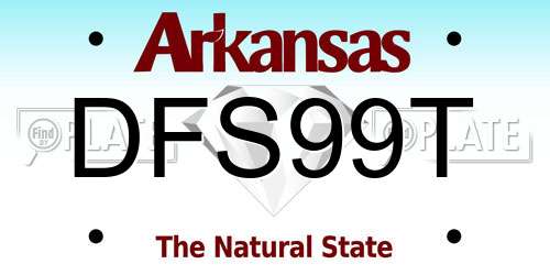 DFS99T Arkansas License Plate