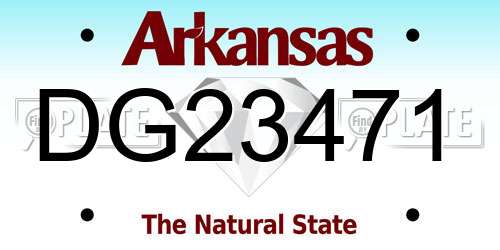 DG23471 Arkansas License Plate