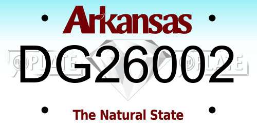 DG26002 Arkansas License Plate