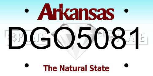 DGO5081 Arkansas License Plate