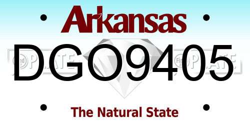 DGO9405 Arkansas License Plate