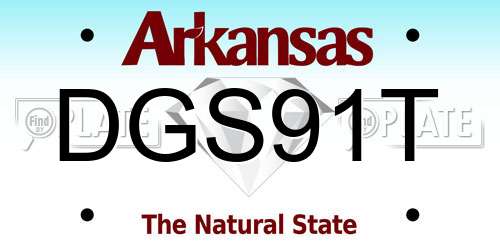 DGS91T Arkansas License Plate