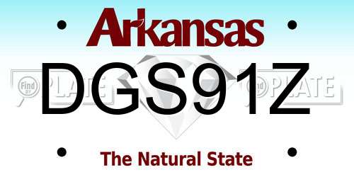 DGS91Z Arkansas License Plate