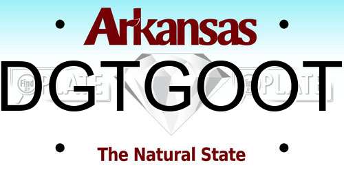 DGTGOOT Arkansas License Plate