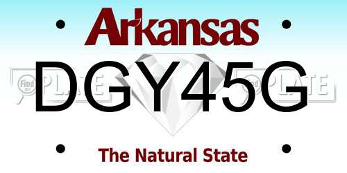 DGY45G Arkansas License Plate