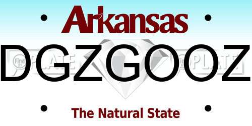 DGZGOOZ Arkansas License Plate