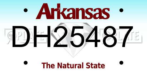 DH25487 Arkansas License Plate