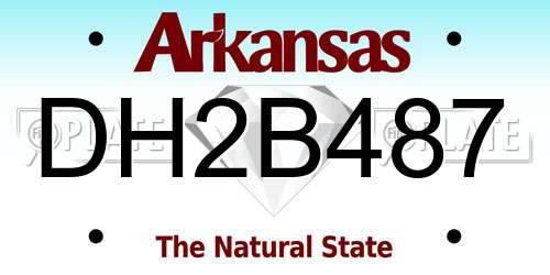 DH2B487 Arkansas License Plate