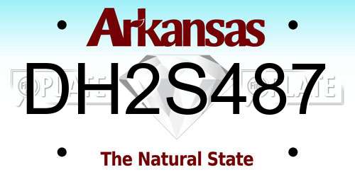 DH2S487 Arkansas License Plate