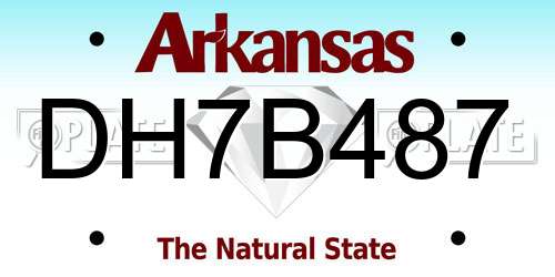 DH7B487 Arkansas License Plate