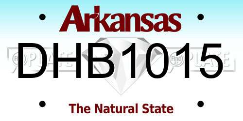 DHB1015 Arkansas License Plate