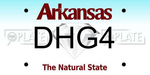 DHG4 Arkansas License Plate
