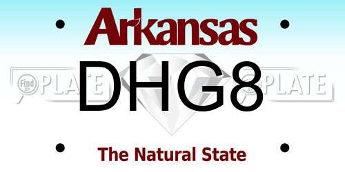 DHG8 Arkansas License Plate