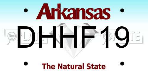 DHHF19 Arkansas License Plate