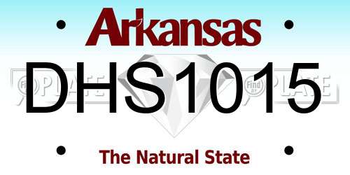DHS1015 Arkansas License Plate