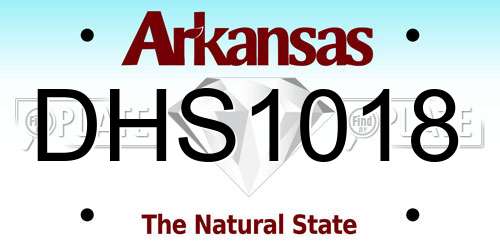 DHS1018 Arkansas License Plate