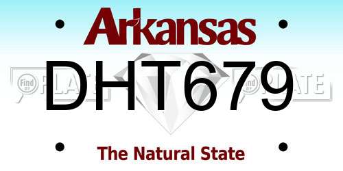 DHT679 Arkansas License Plate