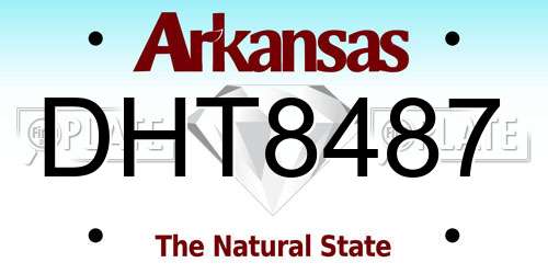 DHT8487 Arkansas License Plate