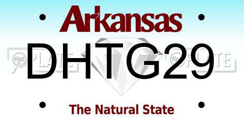 DHTG29 Arkansas License Plate