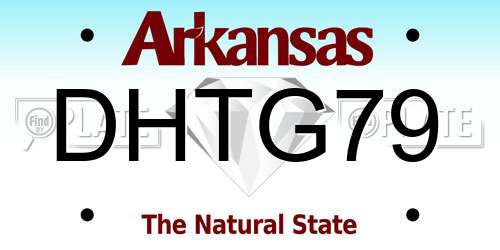 DHTG79 Arkansas License Plate