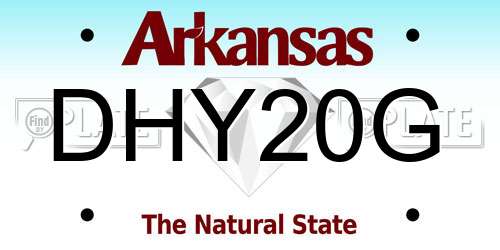 DHY20G Arkansas License Plate