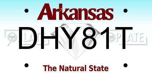 DHY81T Arkansas License Plate
