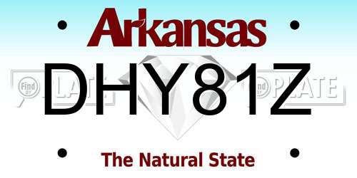 DHY81Z Arkansas License Plate
