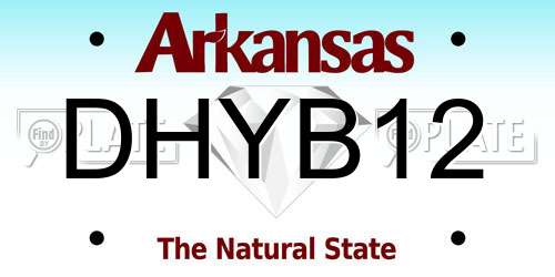 DHYB12 Arkansas License Plate