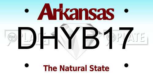 DHYB17 Arkansas License Plate