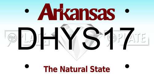 DHYS17 Arkansas License Plate