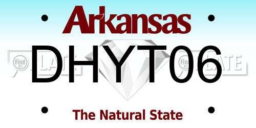 DHYT06 Arkansas License Plate