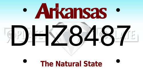 DHZ8487 Arkansas License Plate