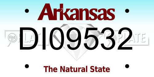 DI09532 Arkansas License Plate