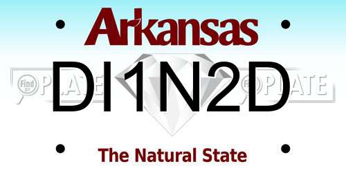 DI1N2D Arkansas License Plate