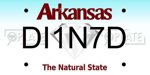 DI1N7D Arkansas License Plate