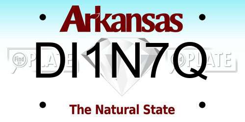 DI1N7Q Arkansas License Plate