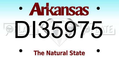 DI35975 Arkansas License Plate