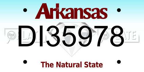 DI35978 Arkansas License Plate