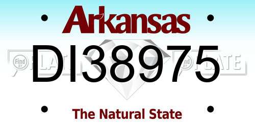 DI38975 Arkansas License Plate