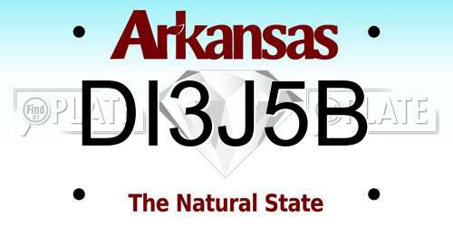 DI3J5B Arkansas License Plate