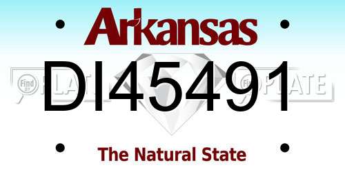 DI45491 Arkansas License Plate
