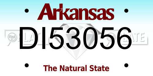 DI53056 Arkansas License Plate