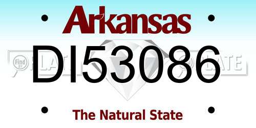 DI53086 Arkansas License Plate
