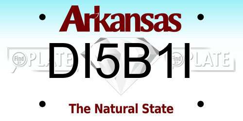 DI5B1I Arkansas License Plate